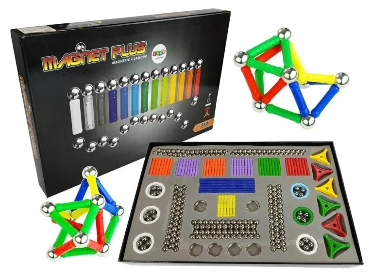 Set Magnetskih Kockica Magnastix, 560 Dijelova + Ploča 1