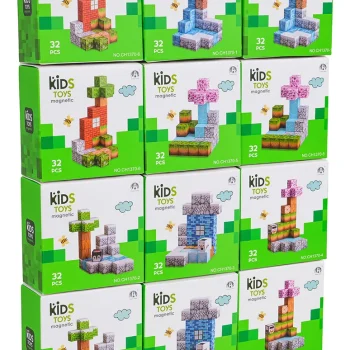 Set Magnetskih Kockica I Blokova 384 Komada 12