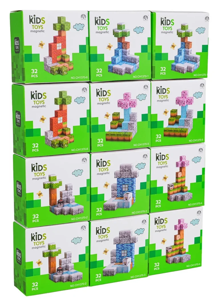 Set Magnetskih Kockica I Blokova 384 Komada 12