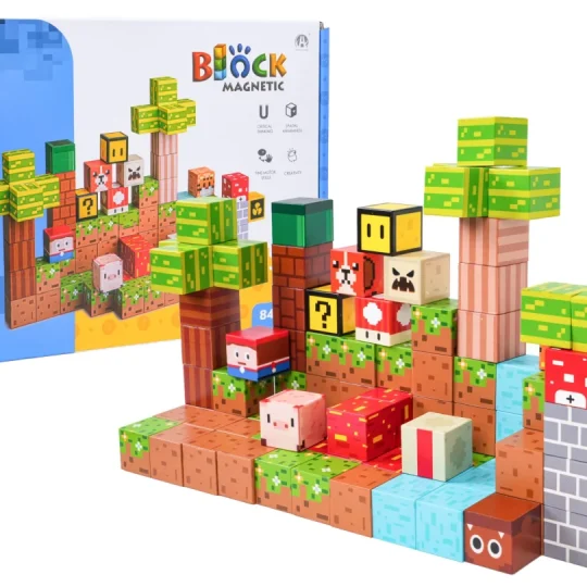 Set Magnetskih Kockica I Blokova 84 Komada 1