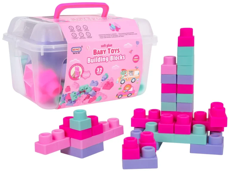 Set Mekih Blokova 32 Dijela Ružičasti + Kofer 1