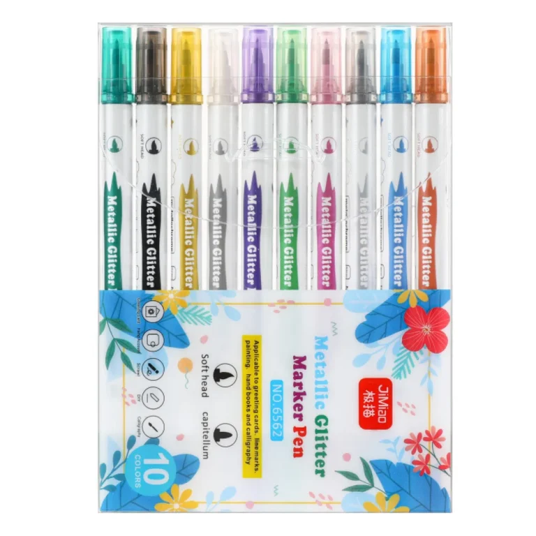 Set Metalik Flomastera Sa šljokicama, Dvostrani, 10 Komada 2