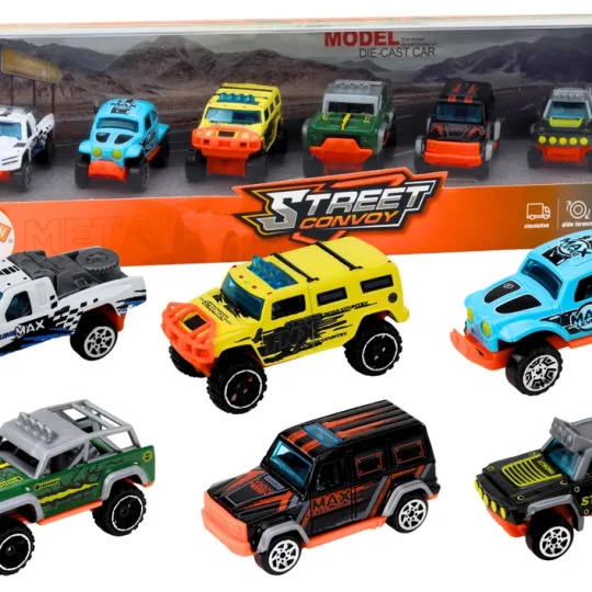 Set Metalnih Terenskih Autića 1:64 (6 Kom) 1