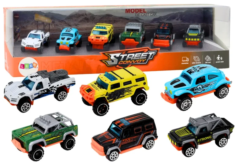 Set Metalnih Terenskih Autića 1:64 (6 Kom) 1