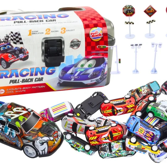 Set Mini Automobila U Koferu, 25 Kom., Prometni Znakovi I Ploča 1