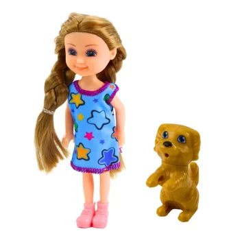 Set Mini Lutke U Haljini S Psom, 14,5 Cm, Miks 4