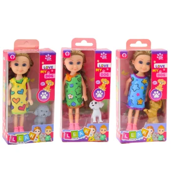 Set Mini Lutke U Haljini S Psom, 14,5 Cm, Miks 5