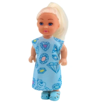 Set Mini Lutke U Plavoj Haljini Sa Slatkim Dodacima, 12 Cm 2