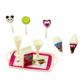 Set Mini Lutke U Plavoj Haljini Sa Slatkim Dodacima, 12 Cm 3