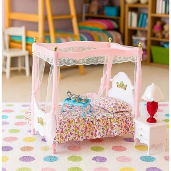 Set Namještaja Za Lutke: Krevet S Baldahinom 29 Cm 3