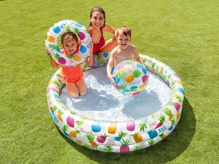 Set: Napuhljivi Bazen 132 × 28 Cm + Lopta I Prsten, Intex 59469 2