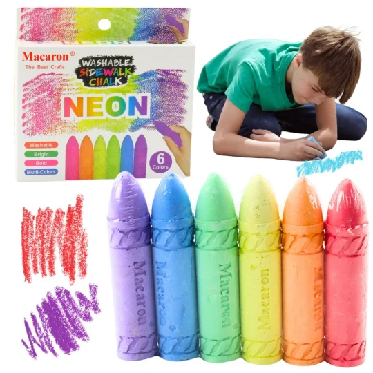 Set Neonske Krede Za Pločnik, 6 Komada 1