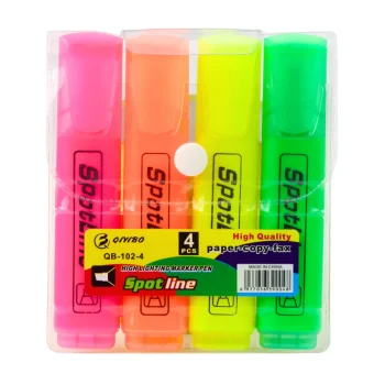 Set Neonskih Markera Za Ured I školu, 4 Komada 3