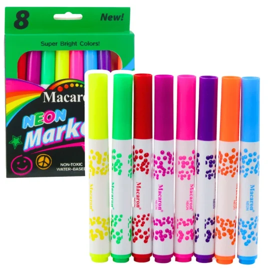 Set Neonskih Vodenih Markera Za školu, 8 Komada 1