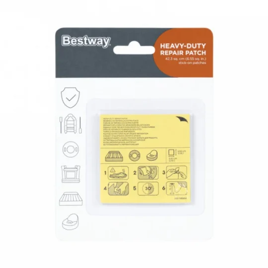 Set Od 10 Bestway Pvc Zakrpa Za Popravak 6,5x6,5 Cm 1
