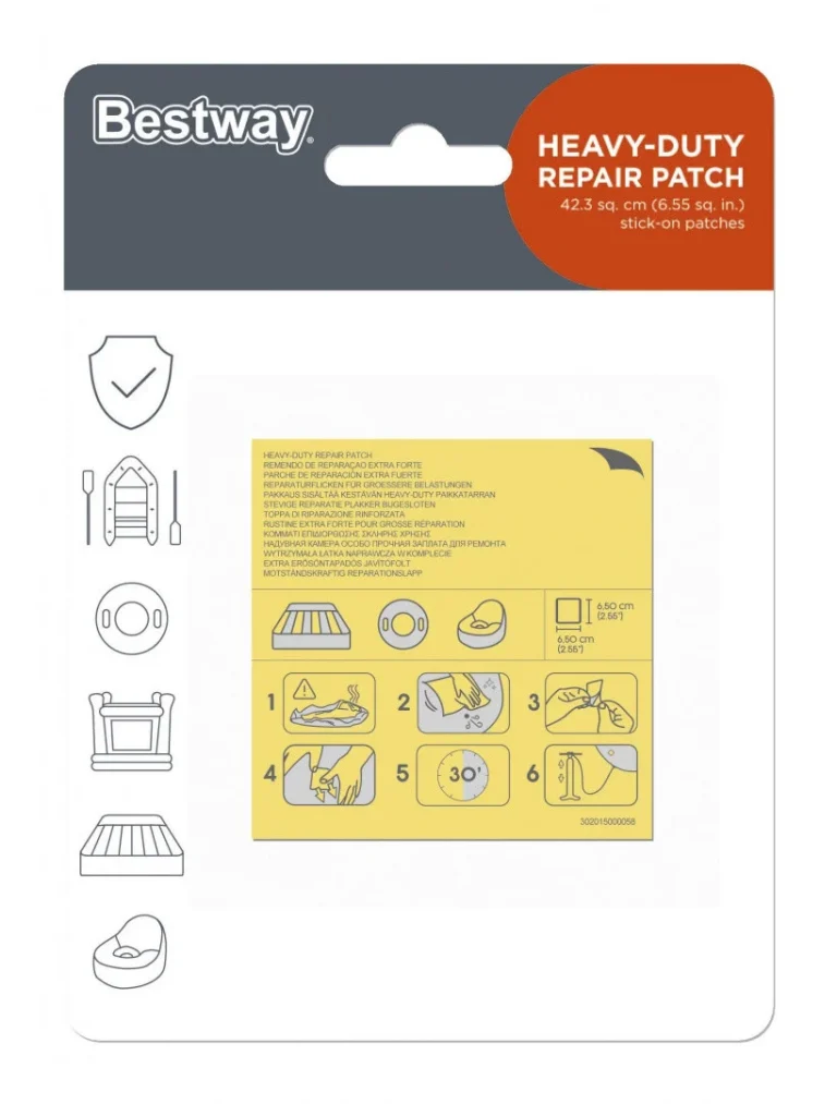 Set Od 10 Bestway Pvc Zakrpa Za Popravak 6,5x6,5 Cm 2