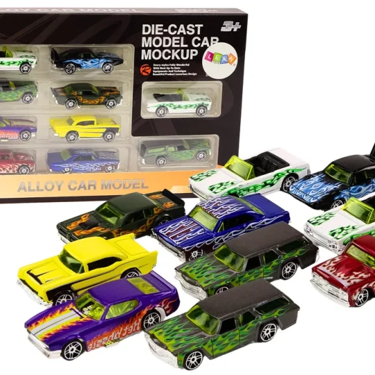 Set Od 10 Metalnih Autića S Oprugama, Mjerilo 1:64 1