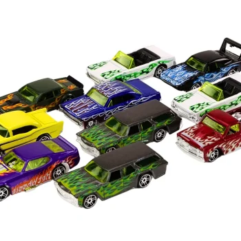 Set Od 10 Metalnih Autića S Oprugama, Mjerilo 1:64 2