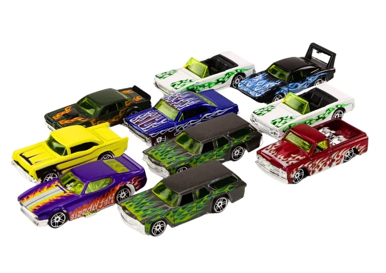 Set Od 10 Metalnih Autića S Oprugama, Mjerilo 1:64 2