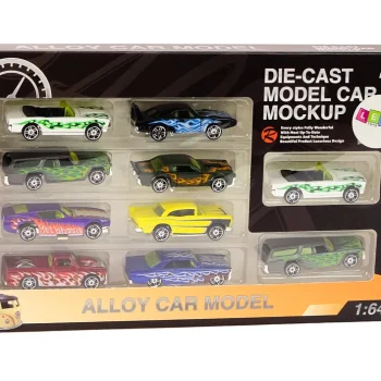 Set Od 10 Metalnih Autića S Oprugama, Mjerilo 1:64 3