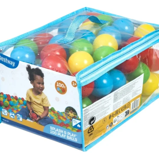 Set Od 100 Loptica 5,85 Cm Za Bestway Suhi Bazen, 4 Boje + Vrećica 1