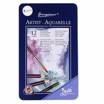 Set Od 12 Akvarelnih Olovaka U Metalnoj Posudi, 17 Cm 3