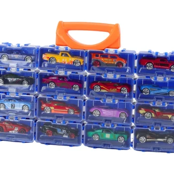 Set Od 16 Metalnih Autića S Oprugama U Metalnom Koferu 3