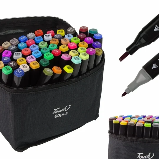 Set Od 60 Dvostranih Alkoholnih Markera Pro Touch, S Torbom 1