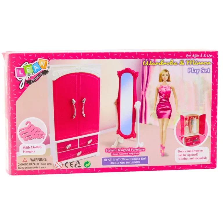 Set Ormara I Ogledala Za Lutke, Ružičasti, 29 Cm 6