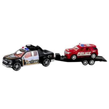 Set Policijskog Terenskog Vozila S Vučnom Prikolicom, 60 Cm 2