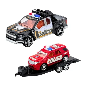 Set Policijskog Terenskog Vozila S Vučnom Prikolicom, 60 Cm 3