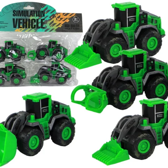 Set Poljoprivrednih Traktora, 4 Zelena, 13 × 6 × 5 Cm 1