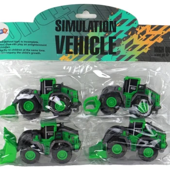 Set Poljoprivrednih Traktora, 4 Zelena, 13 × 6 × 5 Cm 7