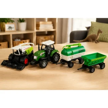 Set Poljoprivrednih Vozila 1:68 Traktor, Kombajn, Cisterna I Rasipač, 4 Kom 6