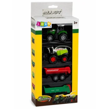 Set Poljoprivrednih Vozila 1:68 Traktor, Kombajn, Kiper I Transportna Prikolica, 4 Kom 7