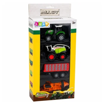 Set Poljoprivrednih Vozila 1:68 Traktor, Kombajn, Prikolica I Balirka, 4 Kom 7