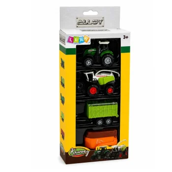 Set Poljoprivrednih Vozila 1:68 Traktor, Kombajn, Prikolica Za Rasuti Teret I Stoku, 4 Kom 7