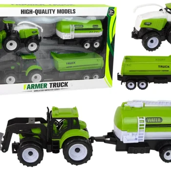 Set Poljoprivrednih Vozila, Traktor, Kombajn, Cisterna I Poluprikolica 2