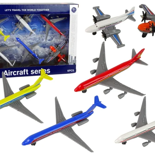 Set Putničkih Aviona, 6 Komada, Različite Boje 1