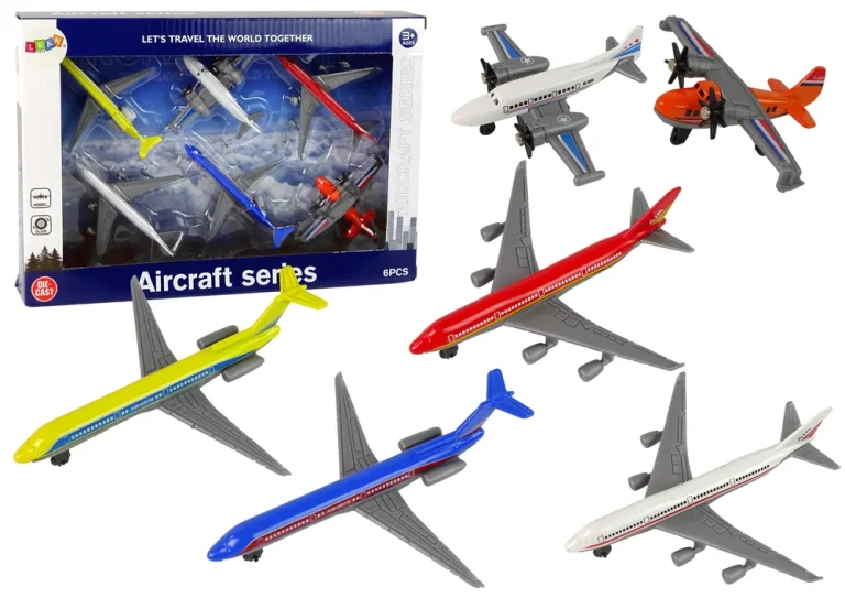 Set Putničkih Aviona, 6 Komada, Različite Boje 1