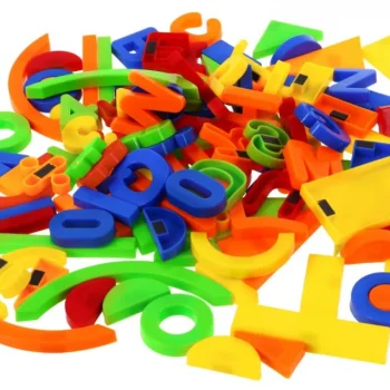 Set šarenih Magneta Za Djecu 3+ Edukativna Igračka + Brojevi Slova Figure Linije 128 Kom 2