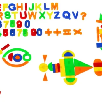 Set šarenih Magneta Za Djecu 3+ Edukativna Igračka + Brojevi Slova Figure Linije 128 Kom 3