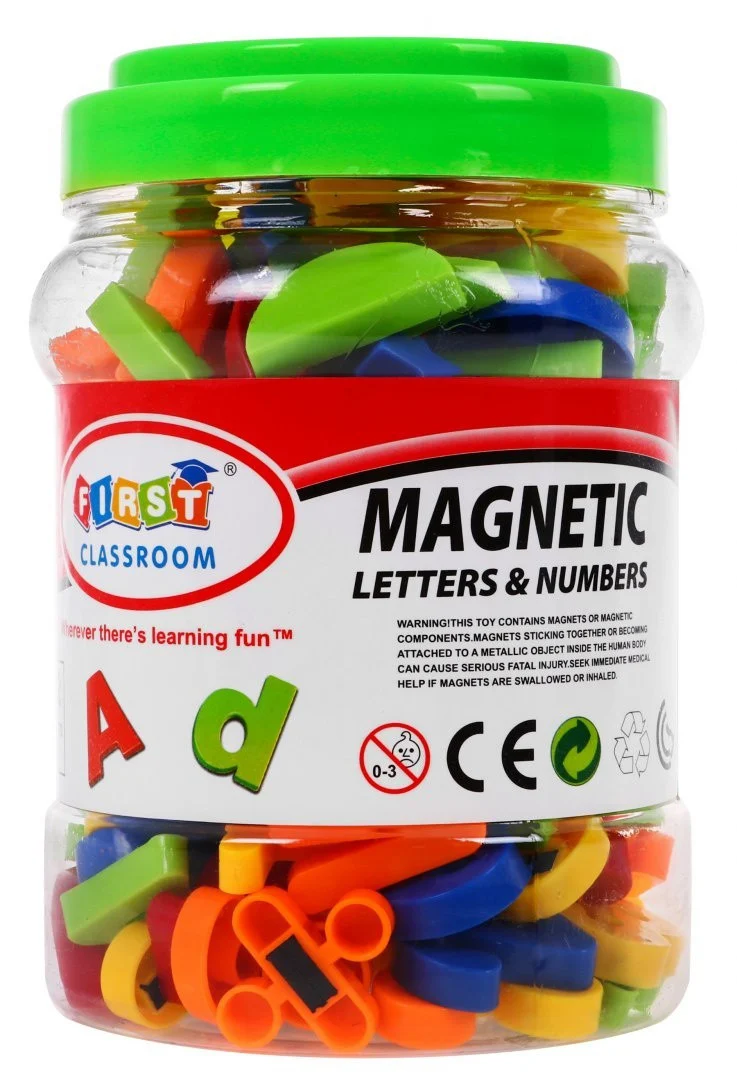 Set šarenih Magneta Za Djecu 3+ Edukativna Igračka + Brojevi Slova Figure Linije 128 Kom 4