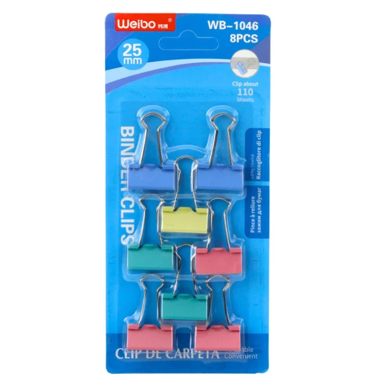 Set šarenih Spajalica Za Papir 25 Mm 8 Kom 4