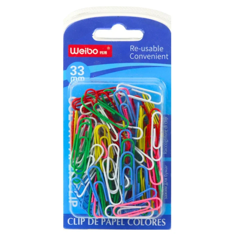 Set šarenih Spajalica Za Papir 33 Mm 90 Kom 3