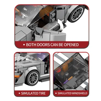 Set Sivih Kockica Sportski Automobil Gt500, 476 Dijelova 6