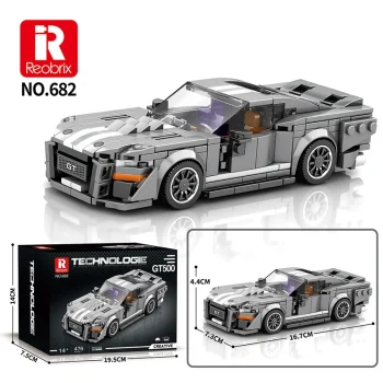 Set Sivih Kockica Sportski Automobil Gt500, 476 Dijelova 8
