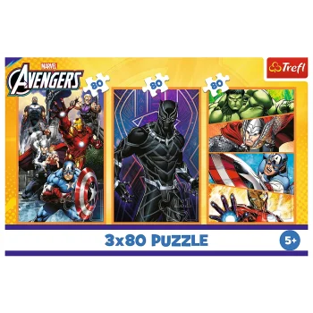 Set Slagalica Trefl Dani Puni Akcije Marvel Osvetnici, 3×80 5