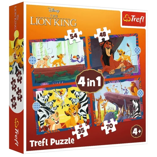 Set Slagalica Trefl Kralj Lavova 4 U 1, Disney 1