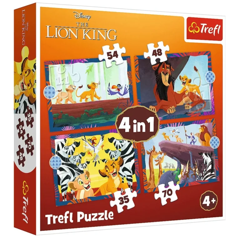 Set Slagalica Trefl Kralj Lavova 4 U 1, Disney 1